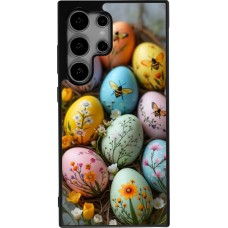 Samsung Galaxy S24 Ultra Case Hülle - Silikon schwarz Easter 2026 Eggs with bees