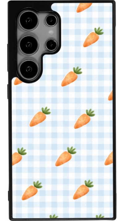Samsung Galaxy S24 Ultra Case Hülle - Silikon schwarz Easter 2026 Pattern carrots