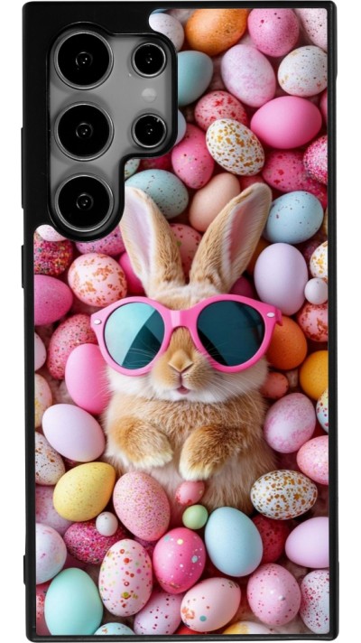 Samsung Galaxy S24 Ultra Case Hülle - Silikon schwarz Easter 2026 Rabbit fun