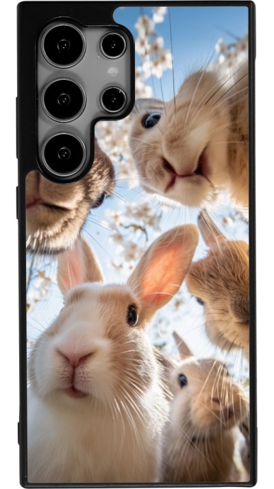 Samsung Galaxy S24 Ultra Case Hülle - Silikon schwarz Easter 2026 Rabbits