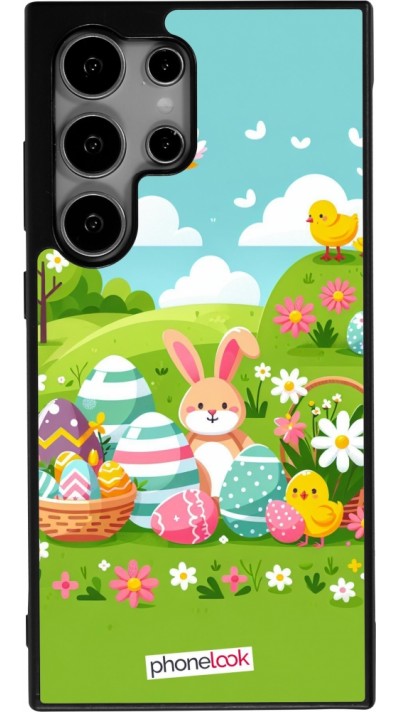 Samsung Galaxy S24 Ultra Case Hülle - Silikon schwarz Ostern 2025 Gruen