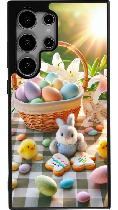Samsung Galaxy S24 Ultra Case Hülle - Silikon schwarz Ostern 2025 Osterkorb