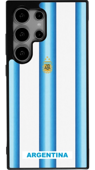 Samsung Galaxy S24 Ultra Case Hülle - Silikon schwarz Argentinien 2026 personalisierbares Fussballtrikot