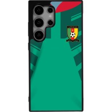 Coque Samsung Galaxy S24 Ultra - Silicone rigide noir Maillot de football Cameroun 2022 personnalisable
