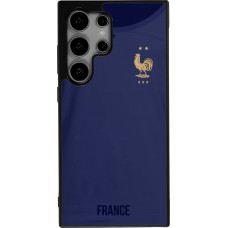 Coque Samsung Galaxy S24 Ultra - Silicone rigide noir Maillot de football France 2022 personnalisable