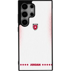 Samsung Galaxy S24 Ultra Case Hülle - Silikon schwarz Jordanien 2026 personalisierbares Fussballtrikot