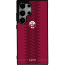 Samsung Galaxy S24 Ultra Case Hülle - Silikon schwarz Qatar 2026 personalisierbares Fussballtrikot
