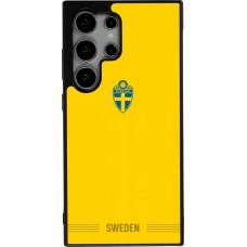 Samsung Galaxy S24 Ultra Case Hülle - Silikon schwarz Schweden 2026 personalisierbares Fussballtrikot