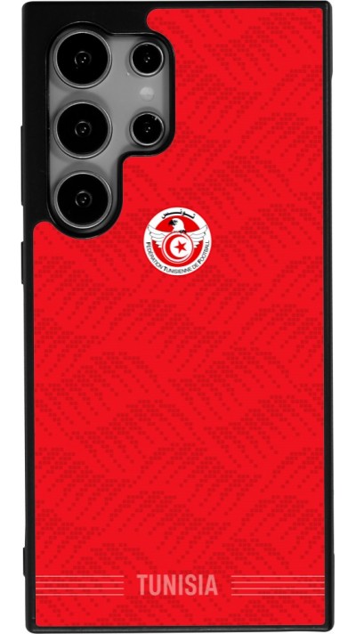 Samsung Galaxy S24 Ultra Case Hülle - Silikon schwarz Tunesien 2026 personalisierbares Fussballtrikot