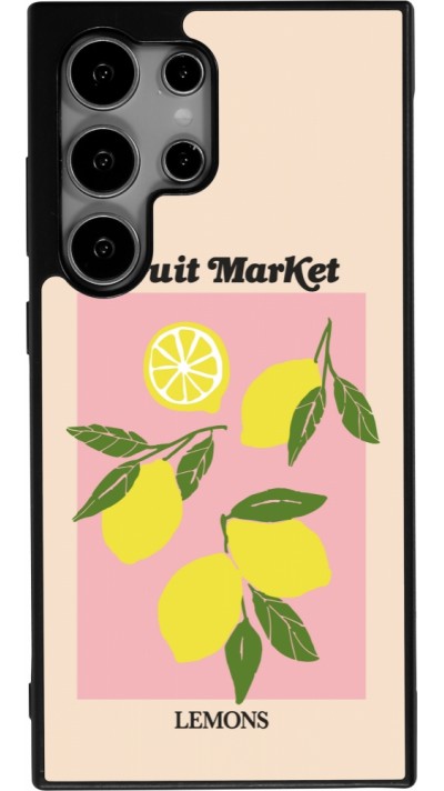 Samsung Galaxy S24 Ultra Case Hülle - Silikon schwarz Fruit market lemons 2026