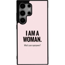 Samsung Galaxy S24 Ultra Case Hülle - Silikon schwarz I am a woman