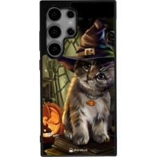 Coque Samsung Galaxy S24 Ultra - Silicone rigide noir Halloween 21 Witch cat