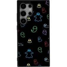 Coque Samsung Galaxy S24 Ultra - Silicone rigide noir Halloween 2024 colorful ghosts