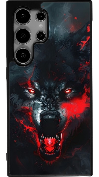 Coque Samsung Galaxy S24 Ultra - Silicone rigide noir Halloween 2024 mad werewolf
