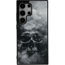 Coque Samsung Galaxy S24 Ultra - Silicone rigide noir Halloween 2024 smoky skull