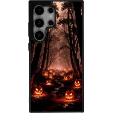 Coque Samsung Galaxy S24 Ultra - Silicone rigide noir Halloween 2025 Road of Terrifying Pumpkins