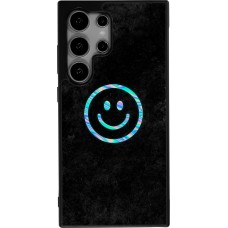 Coque Samsung Galaxy S24 Ultra - Silicone rigide noir Happy smiely irisé