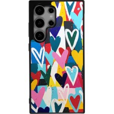 Coque Samsung Galaxy S24 Ultra - Silicone rigide noir Joyful Hearts