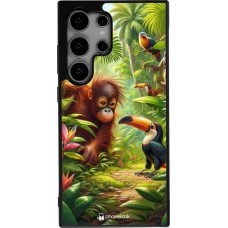 Samsung Galaxy S24 Ultra Case Hülle - Silikon schwarz Tropischer Dschungel Tayrona