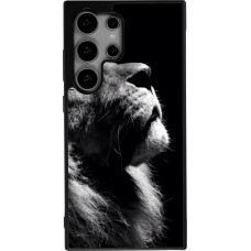 Coque Samsung Galaxy S24 Ultra - Silicone rigide noir Lion looking up
