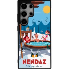 Coque Samsung Galaxy S24 Ultra - Silicone rigide noir Nendaz Mountain Jacuzzi
