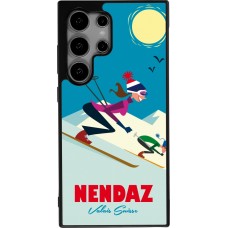 Coque Samsung Galaxy S24 Ultra - Silicone rigide noir Nendaz Ski Downhill