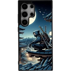 Coque Samsung Galaxy S24 Ultra - Silicone rigide noir Ninja sous la lune