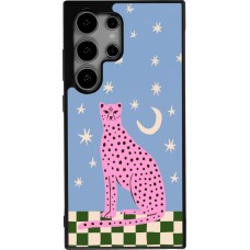 Coque Samsung Galaxy S24 Ultra - Silicone rigide noir Pink leopard with stars 2026