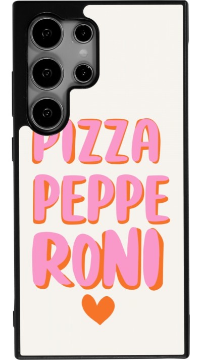 Samsung Galaxy S24 Ultra Case Hülle - Silikon schwarz Pizza pepperoni 2026