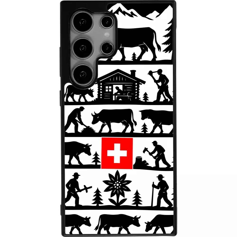 Samsung Galaxy S24 Ultra Case Hülle - Silikon schwarz Poya Schweiz 1