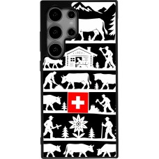 Coque Samsung Galaxy S24 Ultra - Silicone rigide noir Poya Suisse 1 noir