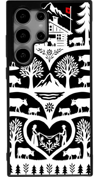 Coque Samsung Galaxy S24 Ultra - Silicone rigide noir Poya Suisse 2 noir