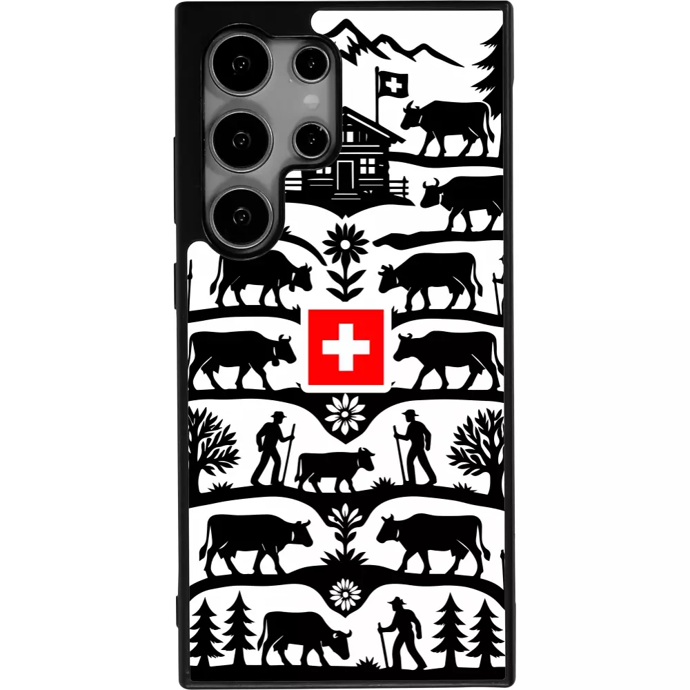 Samsung Galaxy S24 Ultra Case Hülle - Silikon schwarz Poya Schweiz 3
