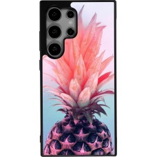 Coque Samsung Galaxy S24 Ultra - Silicone rigide noir Purple Pink Pineapple