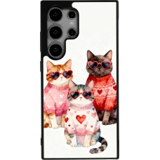 Coque Samsung Galaxy S24 Ultra - Silicone rigide noir Saint Valentines Day 26 Cat Love
