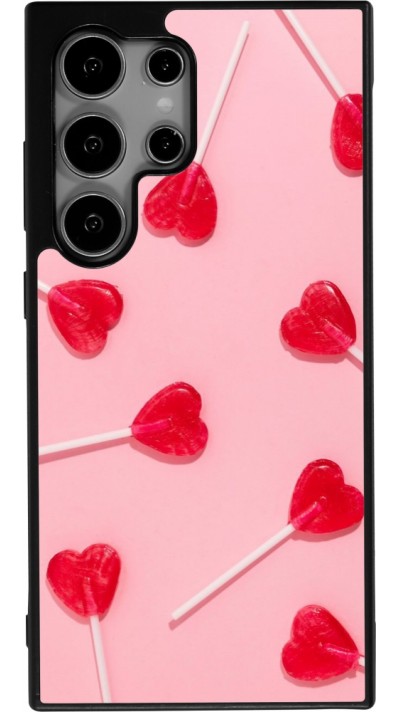Samsung Galaxy S24 Ultra Case Hülle - Silikon schwarz Saint Valentines Day 26 Lollipop