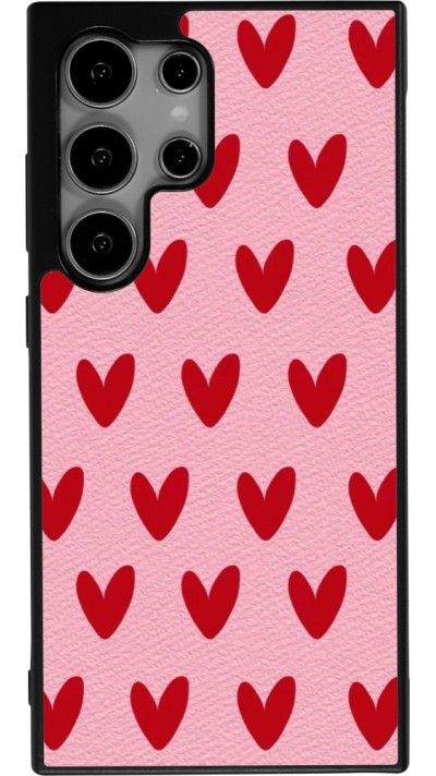 Samsung Galaxy S24 Ultra Case Hülle - Silikon schwarz Saint Valentines Day 26 Pattern heart