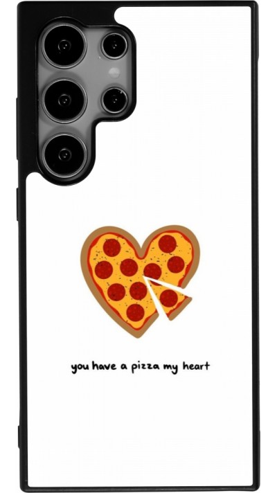 Samsung Galaxy S24 Ultra Case Hülle - Silikon schwarz Saint Valentines Day 26 You have my pizza heart