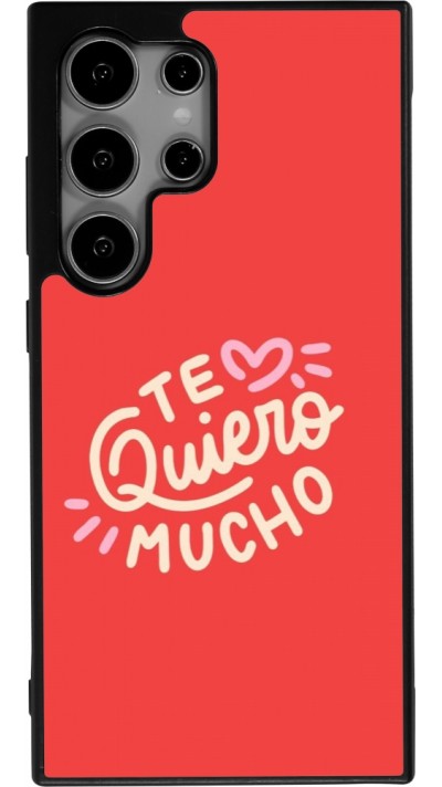 Samsung Galaxy S24 Ultra Case Hülle - Silikon schwarz Saint Valentines Day 26 Te quiero mucho