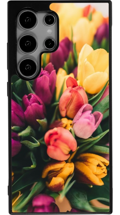 Samsung Galaxy S24 Ultra Case Hülle - Silikon schwarz Bouquet of tulips 2026