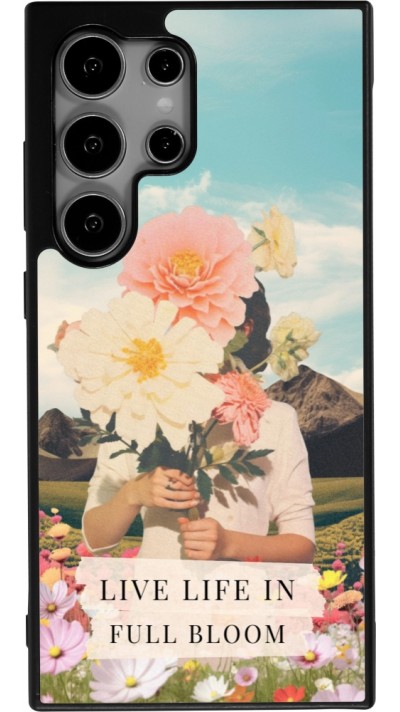 Samsung Galaxy S24 Ultra Case Hülle - Silikon schwarz Live life in full moon 2026