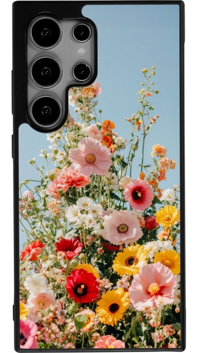 Samsung Galaxy S24 Ultra Case Hülle - Silikon schwarz Spring flowers 2026