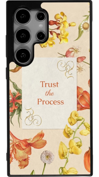 Samsung Galaxy S24 Ultra Case Hülle - Silikon schwarz Trust the process 2026