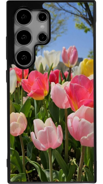 Samsung Galaxy S24 Ultra Case Hülle - Silikon schwarz Tulips 2026