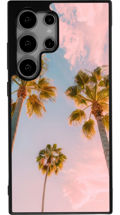 Samsung Galaxy S24 Ultra Case Hülle - Silikon schwarz Summer 2025 Palmiers