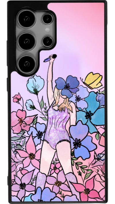 Samsung Galaxy S24 Ultra Case Hülle - Silikon schwarz Taylor Swift Sketch - Pink