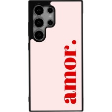 Samsung Galaxy S24 Ultra Case Hülle - Silikon schwarz Valentine 2024 amor