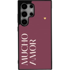 Samsung Galaxy S24 Ultra Case Hülle - Silikon schwarz Valentine 2024 mucho amor rosado