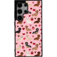 Samsung Galaxy S24 Ultra Case Hülle - Silikon schwarz Valentine 2024 puppy love
