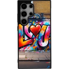 Samsung Galaxy S24 Ultra Case Hülle - Silikon schwarz Valentin 2025 Liebe U Tag